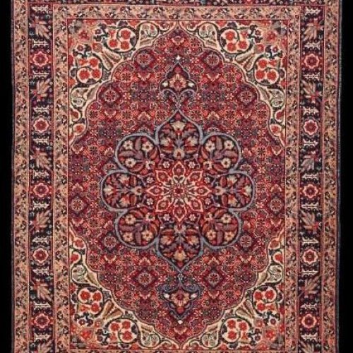 Hand Knotted Tabriz Floral Medallion Wool Rug