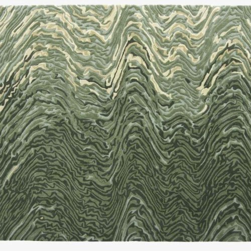 Hand Tufted Fjord Wave Textured Wool Rug