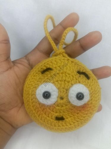 Handmade Emoji Crochet Pouch