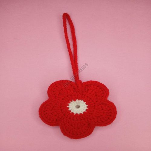 Handmade Red Flower Crochet Pouch
