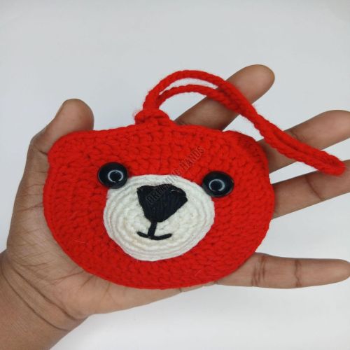 Handmade Red Teddy Crochet Pouch