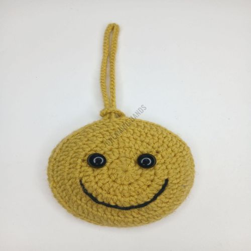 Handmade Smiley Face Crochet Pouch