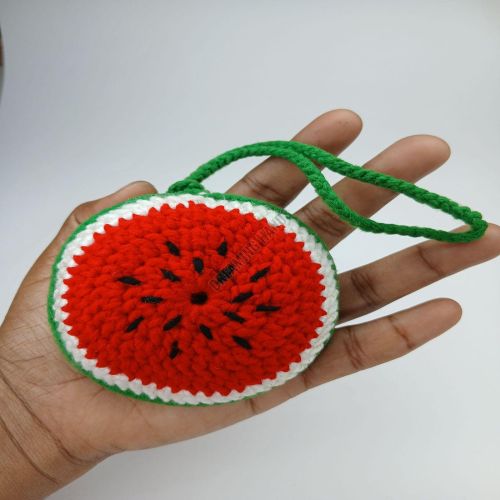 Handmade Watermelon Fruit Crochet Pouch