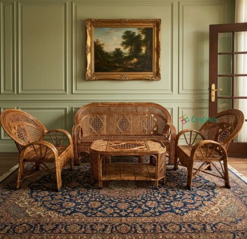 Cane Home Sofa Set