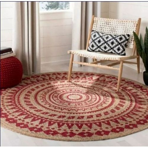 Handwoven Fuchsia Jute Area Rug
