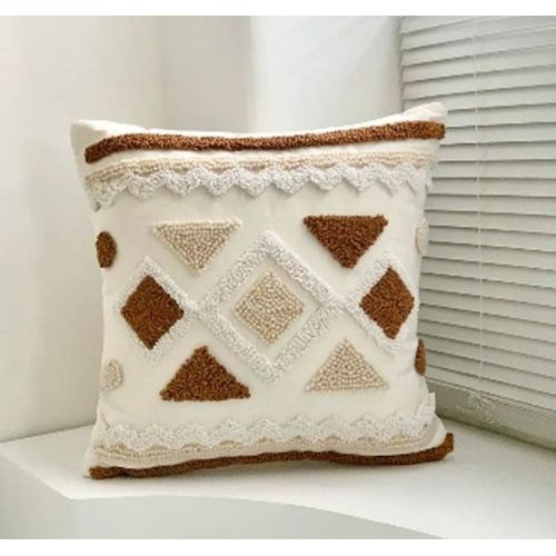 Merrycolor Boho Tufted Throw Pillow Cover