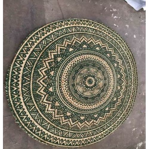 Round Braided Jute Mandala Rug
