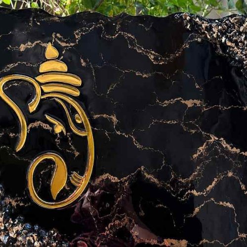 Handmade Epoxy Resin Ganesha Photo Frame