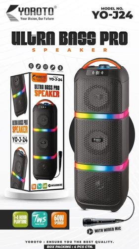 Yoroto yo-j24 Thunderpulse Karaoke Bluetooth Speaker