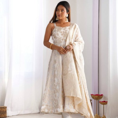 Banarasi Jacquard Anarkali Set