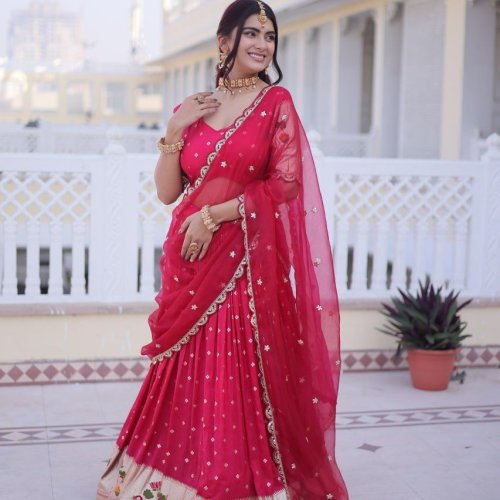 Designer Dola Silk Lehenga Choli Set