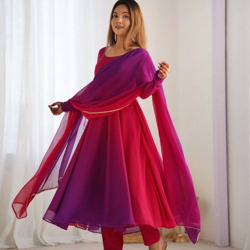 Fox Georgette Anarkali Set