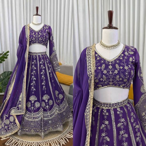 Georgette Sequin Lehenga Set