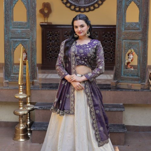 Heavy Kali Pattern Lehenga Choli Set