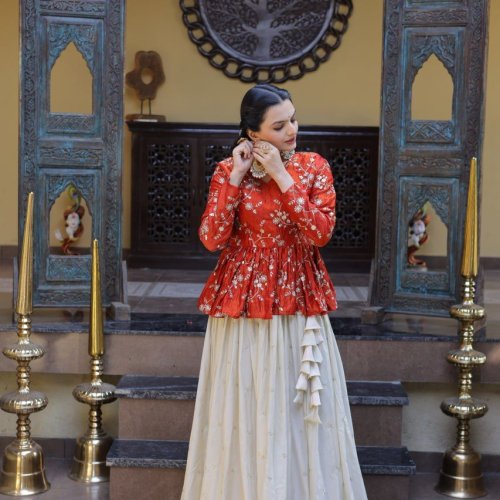 Sequins Embroidered Party Wear Lehenga Set