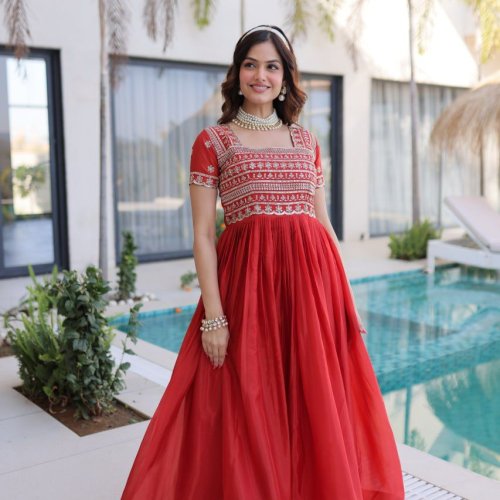 Sequins Zari Embroidered One Piece Gown