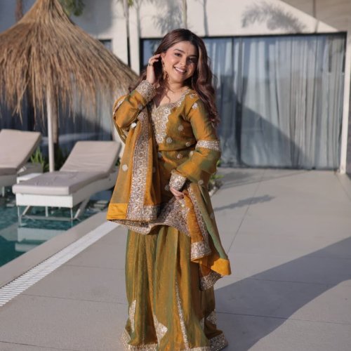 Zari Sequins Embroidered Sharara Set