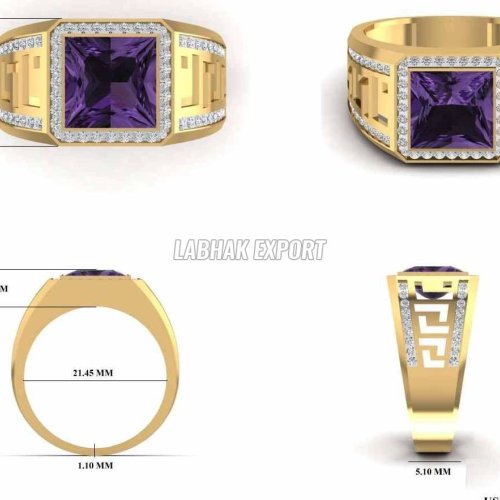 Fancy Diamond Gold Ring