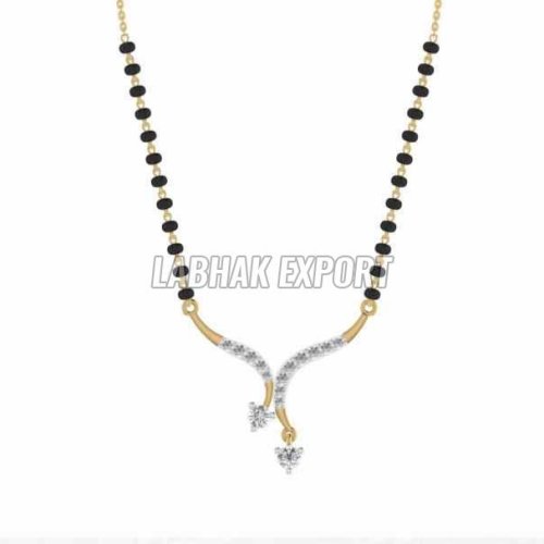 Floral Diamond Gold Mangalsutra