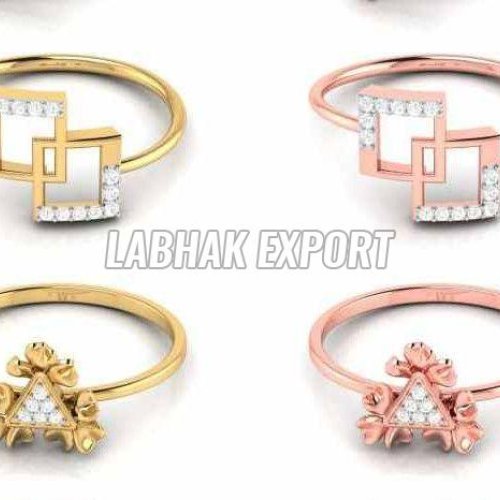 Halo Diamond Gold Ring