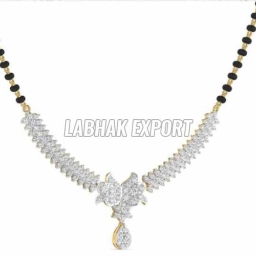 Ladies Fashion Diamond Gold Mangalsutra