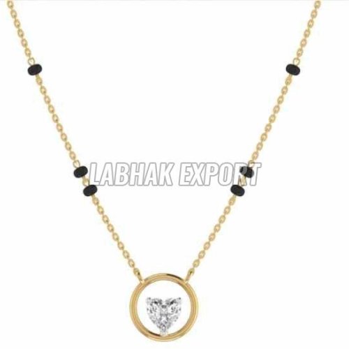 Lightweight Diamond Gold Mangalsutra