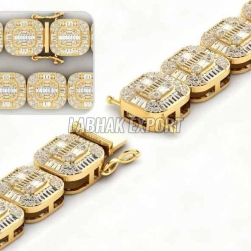 Luxury Gold Diamond Wrist Bracelet