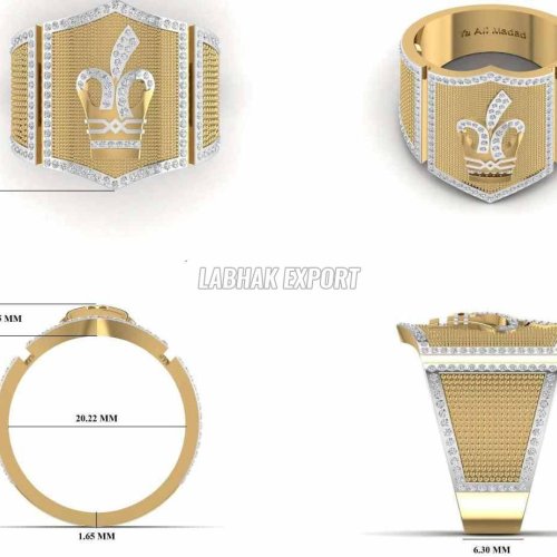 Mens Wedding Diamond Gold Ring