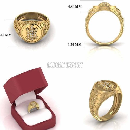 Minimalist Diamond Gold Ring