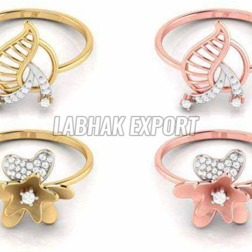 Modern Style Diamond Gold Ring