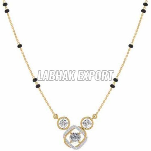 Single Chain Diamond Gold Mangalsutra