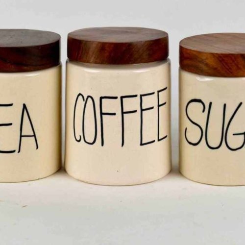 750ml Hand Painted Ceramic Jar Set