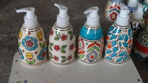 Glazed Ceramic Liquid Soap Dispenser