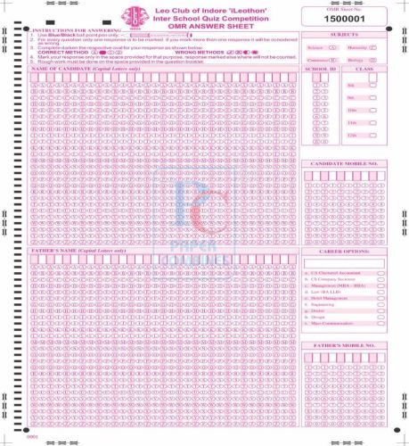 OMR Sheets