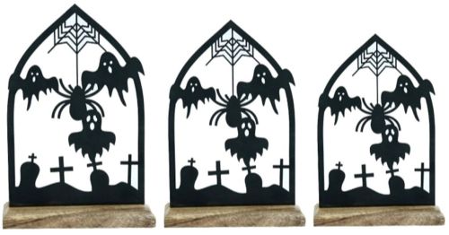Black Metal Halloween Decoration Set