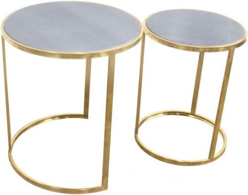 Gold Metal Nesting Accent Table