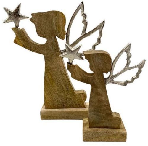Wooden Guardian Angel Showpieces
