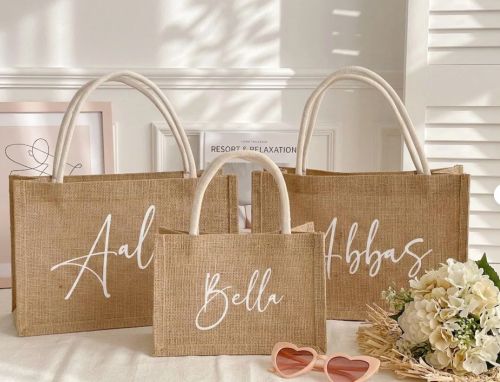 Burlap Jute Tote Bag