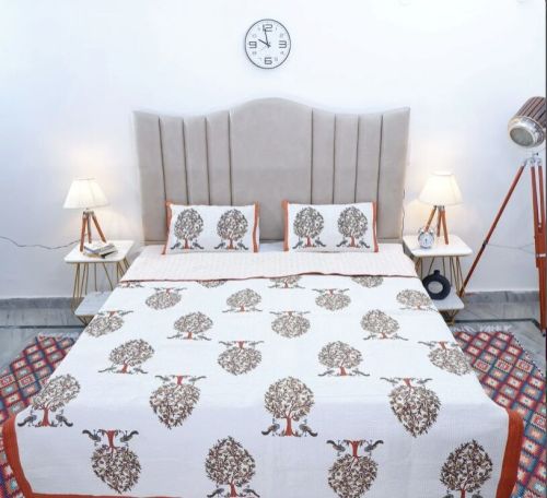 Premium Quality Hand Block Printed Cotton Bedsheet