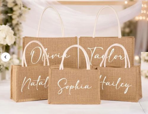 Tote Style Jute Beach Bag with Rope Handles