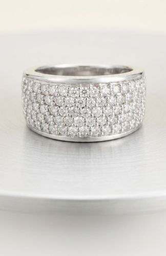 Diamond Dust Carpet Sparkling 925 Silver Zirconia Diamond Ring