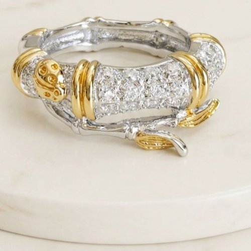 Ladybug Secret Garden 925 Italian Sterling Silver Zirconia Diamond Ring
