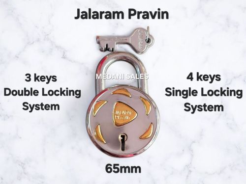 65mm Round Dual Tone Double Locking Padlock