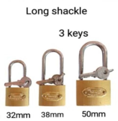 Brass Padlock Long Shackle Key Lock