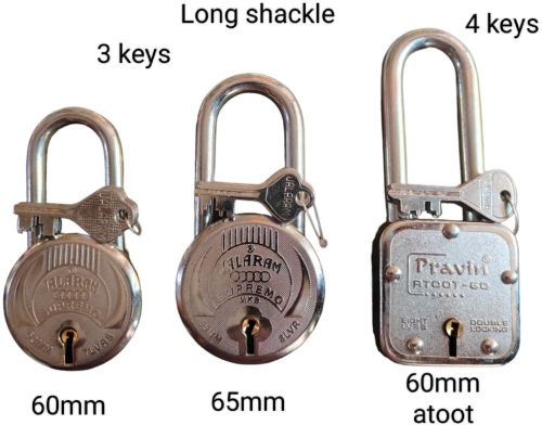 Long Shackle Steel Padlock Key Lock