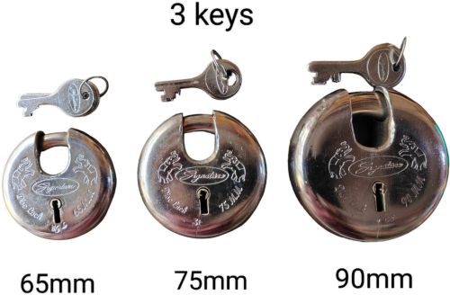 Round Steel Disc Padlock Heavy Duty Security Lock