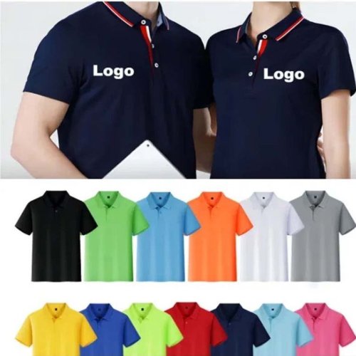 Custom Print Cotton Fleece Polo T-Shirts