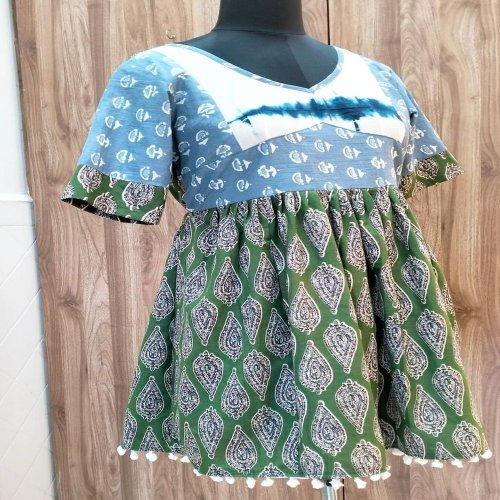 Custom Print Half Sleeve Kurti