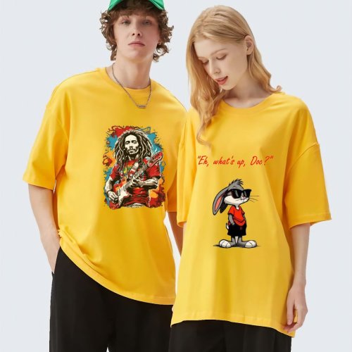 Custom Print Oversized 240 GSM Round Neck T-Shirts