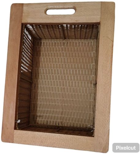 Corner Wicker Handle Storage Basket